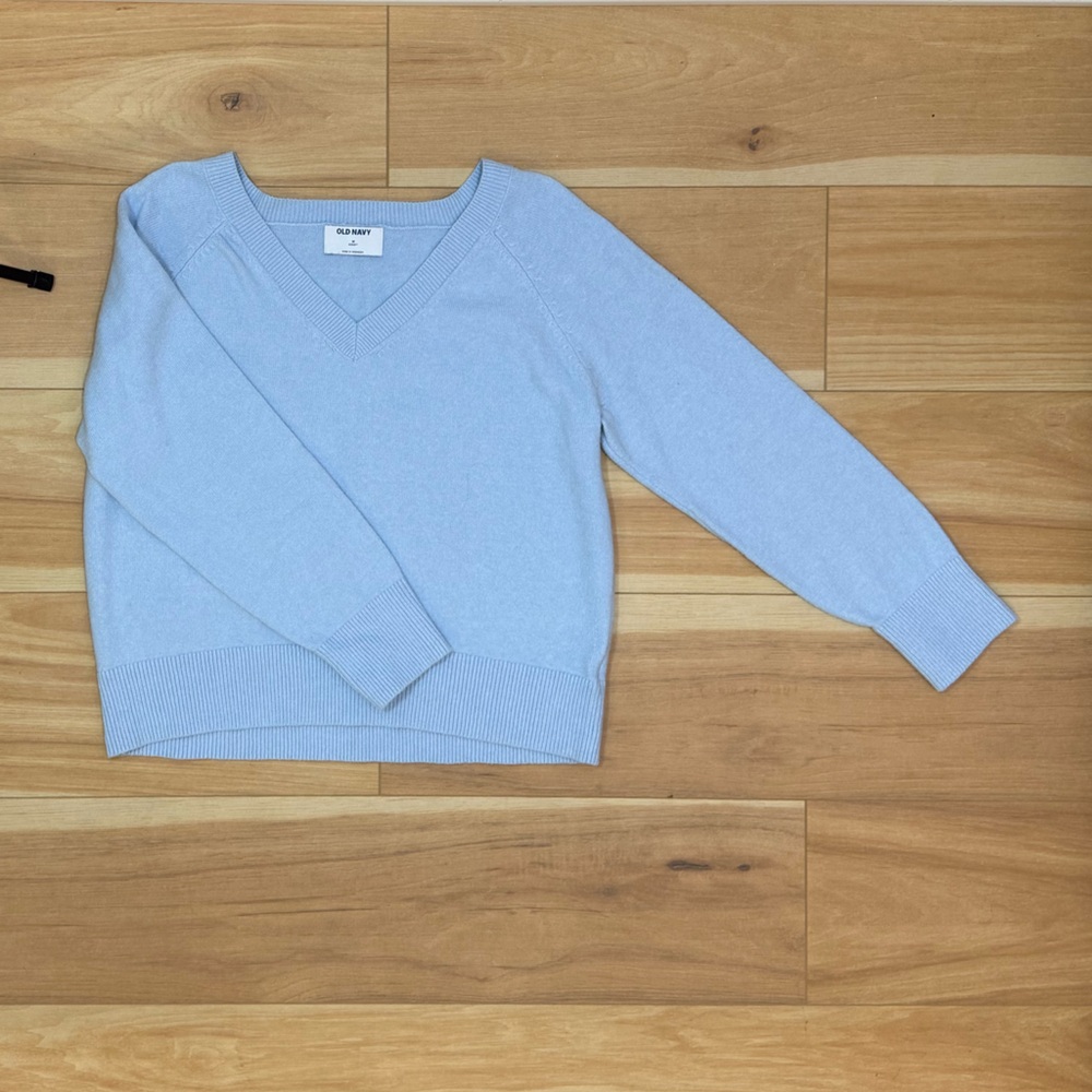 Old Navy Light Blue V-Neck Sweater